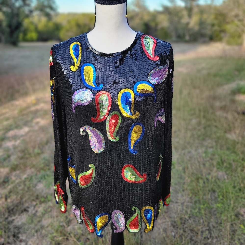 Swee Lo sequined top